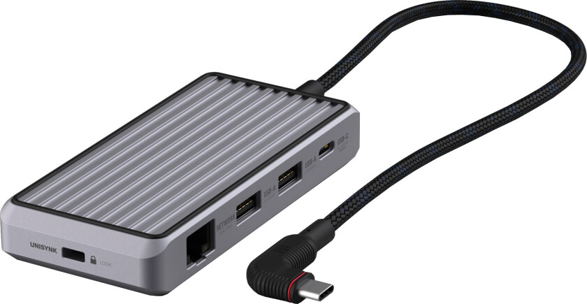 8-Port USB-C hub (grå)