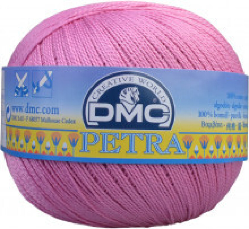 Petra nr. 8 Heklegarn Unicolour 53608 Rosa