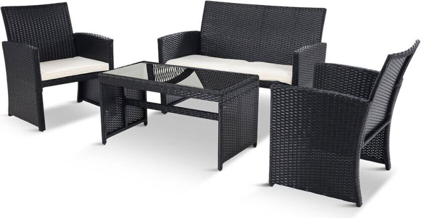 Loungesett for mindre uteplass eller balkong