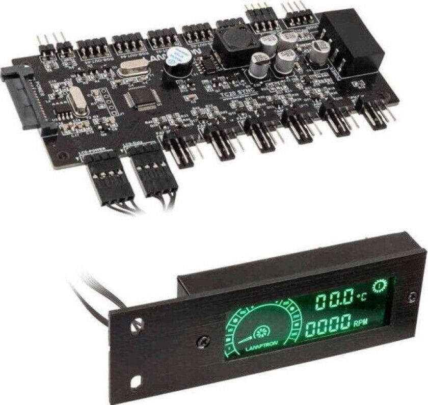 TC20 Sync Edition PWM viftekontroller og RGB-kontroller - PCI, svart