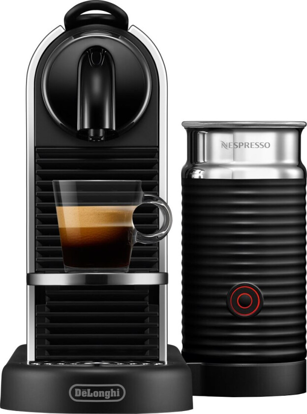 Nespresso CitiZ & Milk kaffemaskin av Delonghi EN330M (plat. stål)