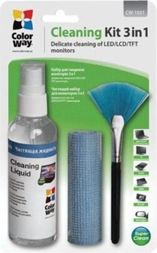 3 in 1 for Screen and Monitor Cleaning CW-1031 - screen cleaning kit - Skjerm