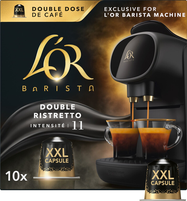 L Or Barista Double Ristretto intensitet 11 kaffekapsler (10-pk)