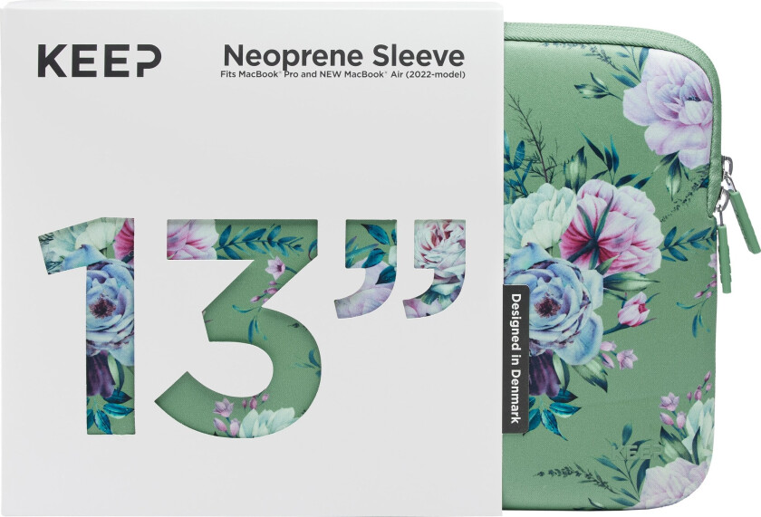 KEEP MacBook etui 13” (Jade Summer Flower)