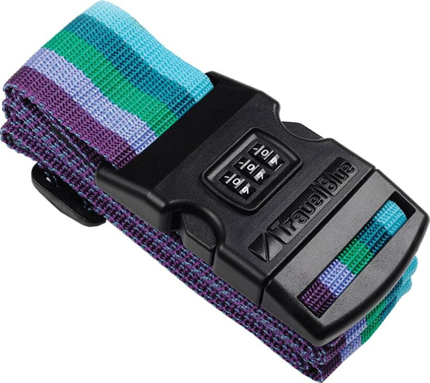 Security Strap bagasjestropp m/ kodelås & navneskilt