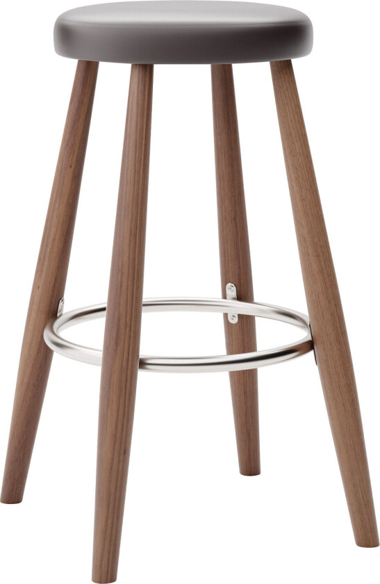 Bilde av Ch58 Low Stool, Oljad Valnöt, Lädergrupp B Thor - 306