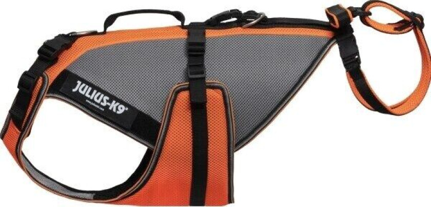 Julius-K9 JK9 Multivest, 4in1 multifunctional dog jacket, M, UV orange