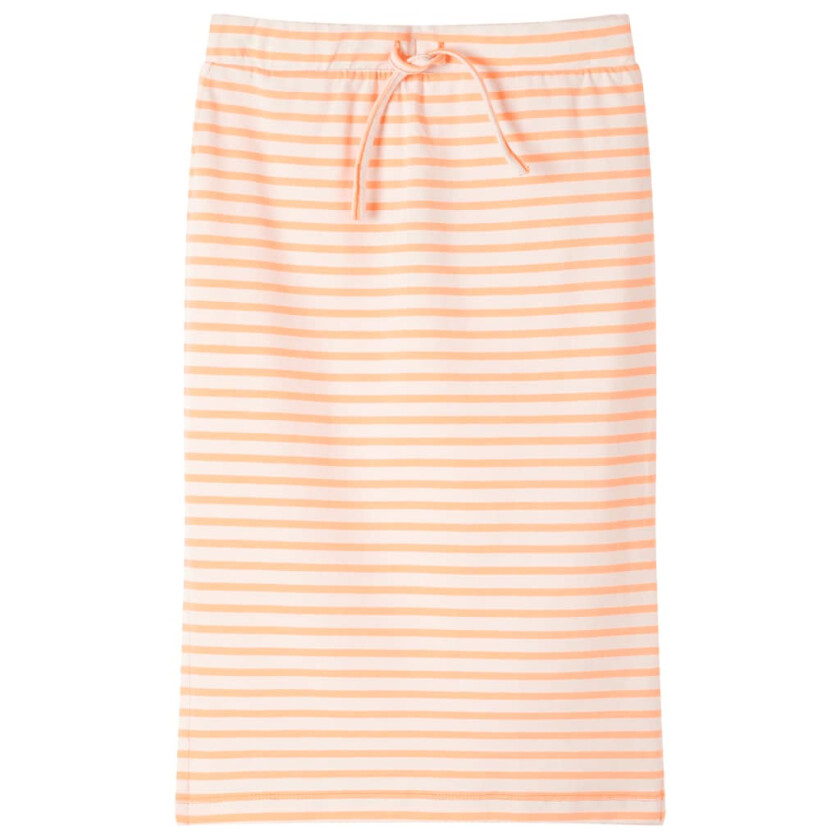 Rett skjørt for barn med striper fluorescerende oransje 116