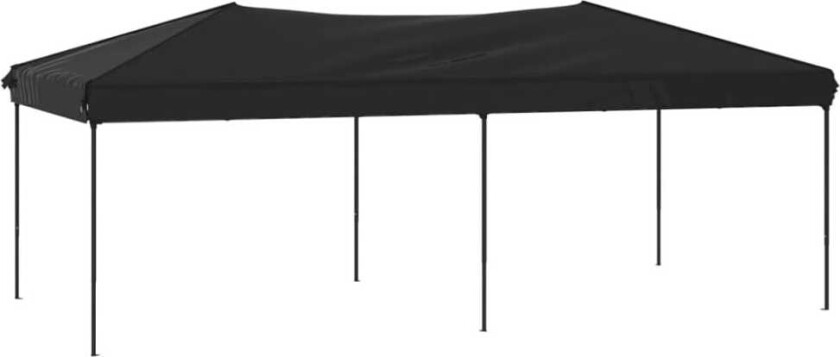 Sammenleggbart festtelt svart 3x6 m