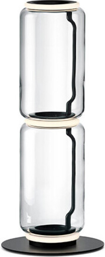 Noctambule Floor - 2 Low Cylinders - Small Base - Black