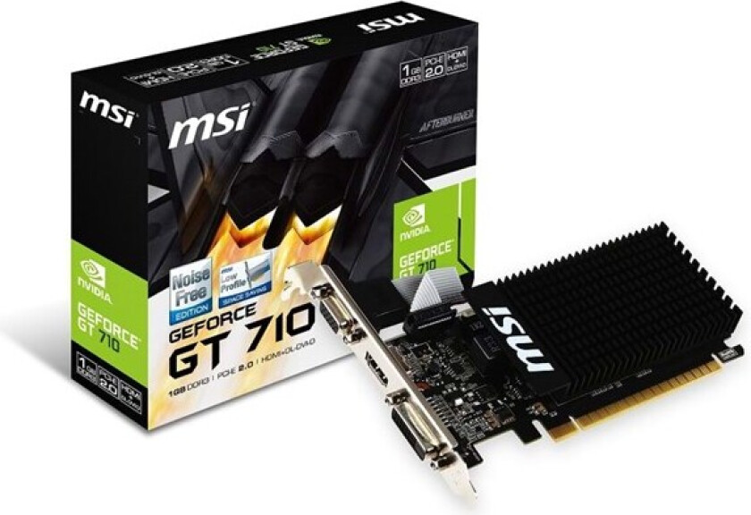 Bilde av GeForce GT 710 Silent Low Profile - 1GB GDDR3 RAM - Grafikkort