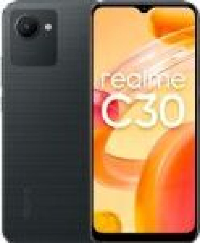 realme C30, 16,5 cm (6.5), 3 GB, 32 GB, 8 MP, Android 11, Sort