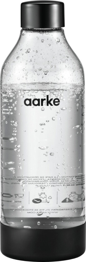 PET Black Chrome flaske til kullsyremaskin AA354008