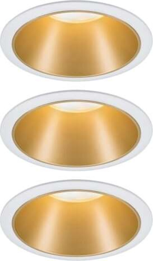 934.06, Innsunket spotlight, Ikke-utskiftbare pærer, 1 ampuller, 6,5 W, 460 lm, Gull, Hvit