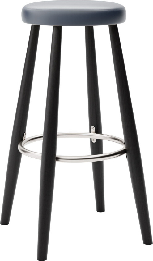 Ch56 High Stool, Svartlackad Ek, Lädergrupp B Thor - 350