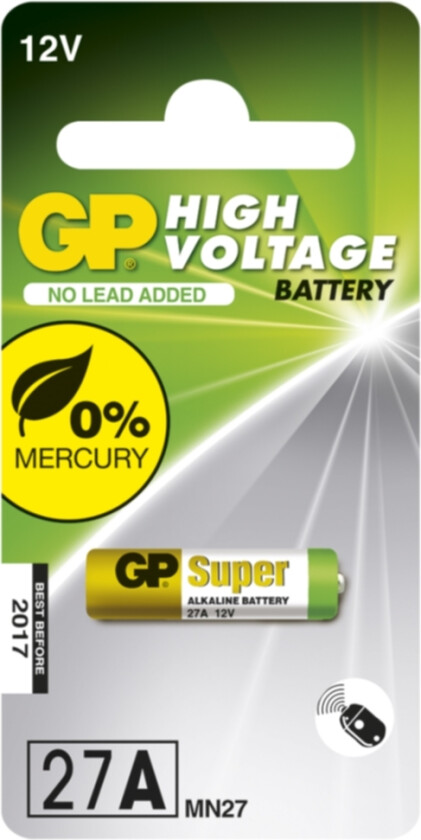 GP alkalisk spesialbatteri 12v, 27A