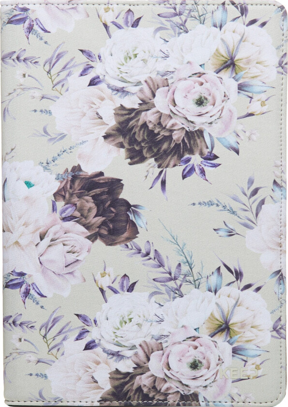 iPad 10,2/10,5" nettbrettdeksel (sølv blomst)