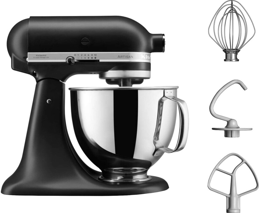 KitchenAid Artisan kjøkkenmaskin 5KSM125EBM (matt sort)