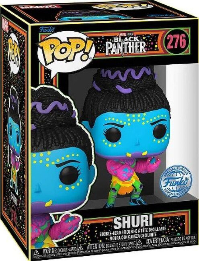 Pop! Exclusive Marvel Shuri Blacklight figur