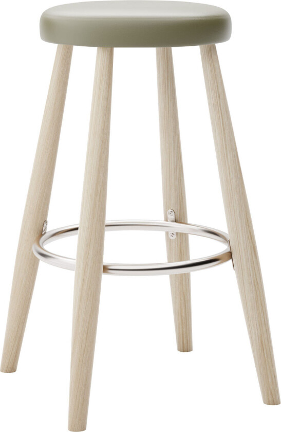 Ch58 Low Stool, Tvålad Ek, Lädergrupp A Loke - 7240