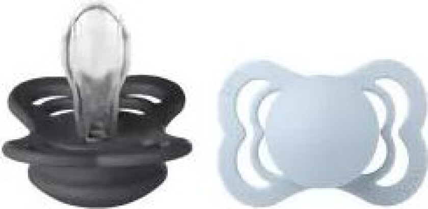 Supreme Silicone Sutter 2-pack symmetrisk jern / babyblå str. Str. 1