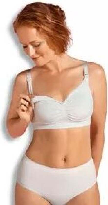 Økologisk Graviditets- og Amme-BH Hvid str. Small