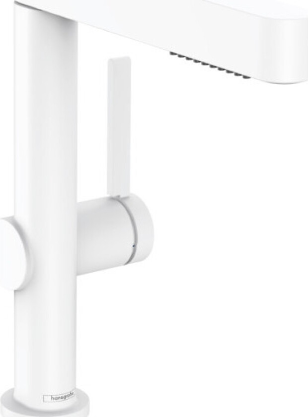 Finoris 230 servantbatteri, uttrekkbar tut, matt hvit