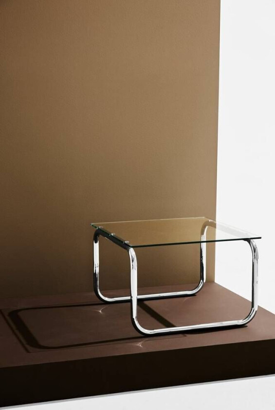 Lulu sofabord i glass og krom 60x60 cm Transparent