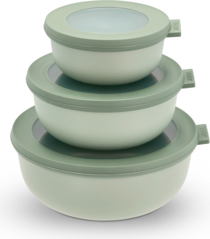 - Cirqula Low Bowl Set of 3 - Nordic Sage