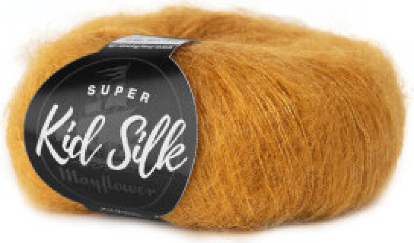 Super Kid Silk Garn Unicolor 65 Høstgull