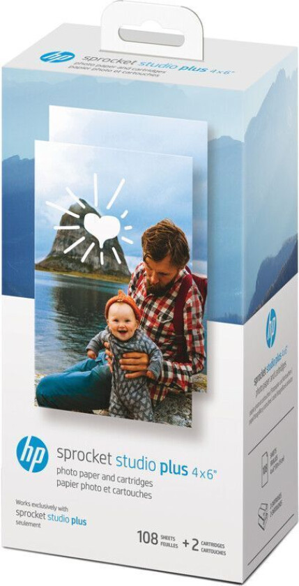 Bilde av Sprocket Studio Plus Fotopapir og Blekkpatroner 10 x 15 cm - 108 stk.