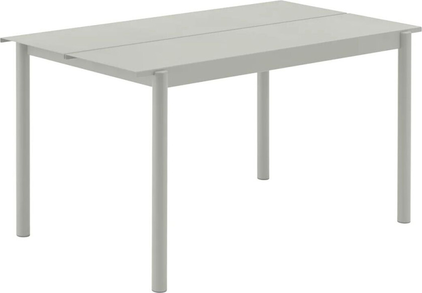 Linear steel table bord 140 x 75 cm Grey (RAL 7044)