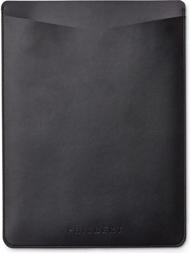 Philbert UltraSlim Vegansk Skinn Sleeve m. Stropp til MacBook / Laptop 13" (31,0 x 22,5 x 2 cm) - Svart