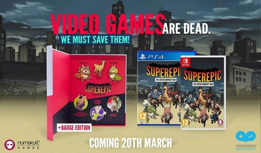 SuperEpic: The Entertainment War - Badge Edition - Collector's Edition - Nintendo Switch - Platformer