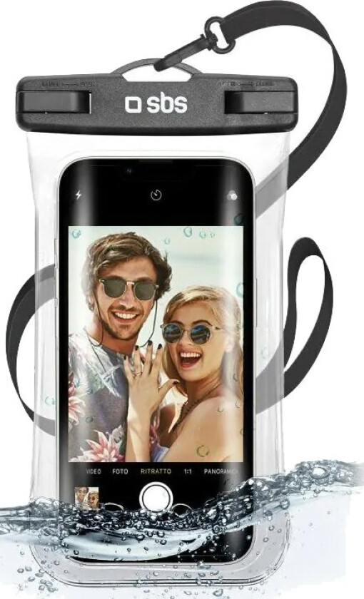 Waterproof case with selfie grip, universal for up to 6.8