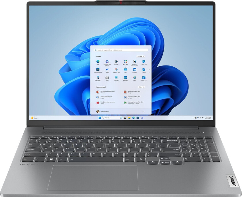 IdeaPad Pro 5 R7-8HS/16/1000/3050 16" bærbar PC