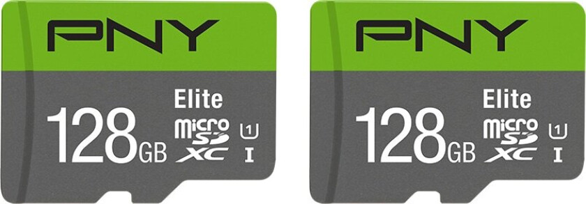 Elite MicroSD-kort 128 GB (2-pakning)