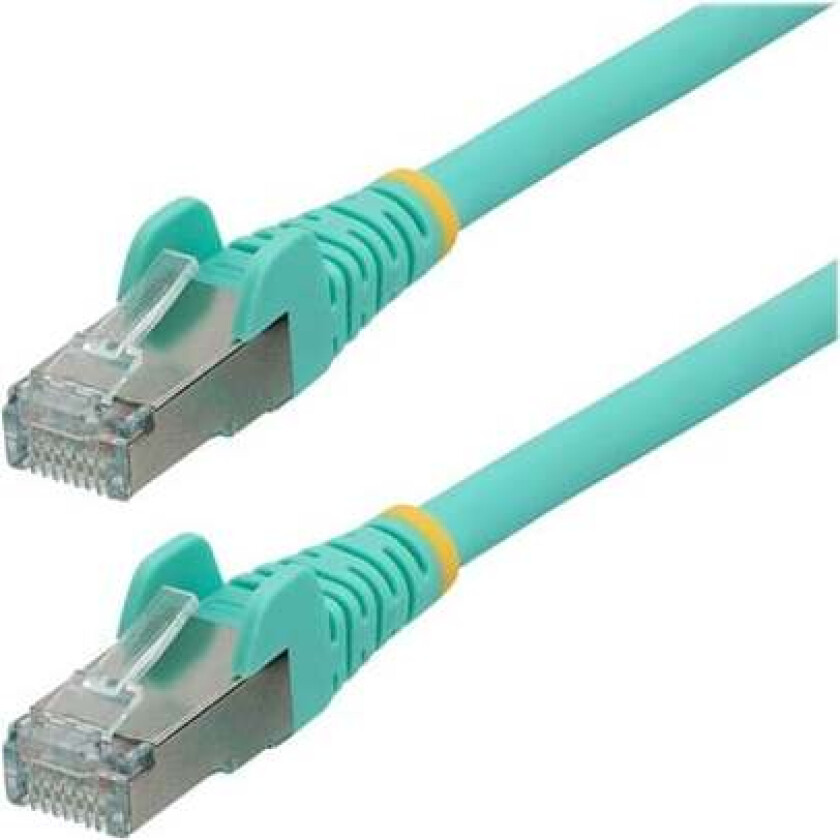 2m CAT6a Ethernet Cable - Aqua - Low Smoke Zero Halogen (LSZH) - 10GbE 500MHz 100W PoE++ Snagless RJ-45 w/Strain Reliefs S/FTP Network Patch Cord - patch cable - 2 m - aqua