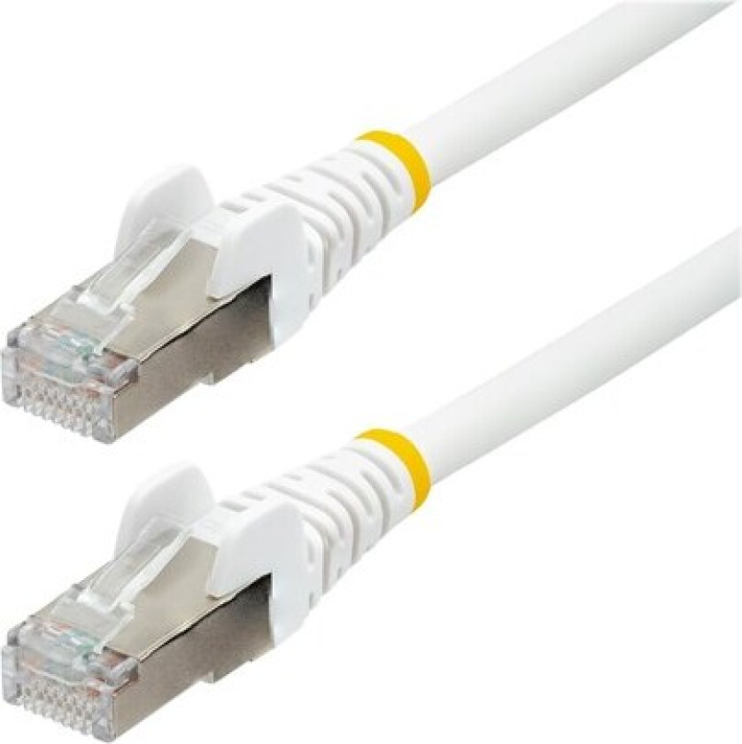 3m CAT6a Ethernet Cable - White - Low Smoke Zero Halogen (LSZH) - 10GbE 500MHz 100W PoE++ Snagless RJ-45 w/Strain Reliefs S/FTP Network Patch Cord - patch cable - 3 m - white