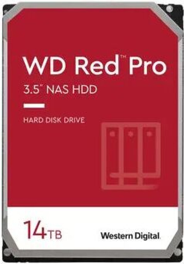 WD Red Pro WD142KFGX - Harddisk - 14 TB - intern - 3.5 - SATA 6Gb/s - 7200 rpm - buffer: 512 MB