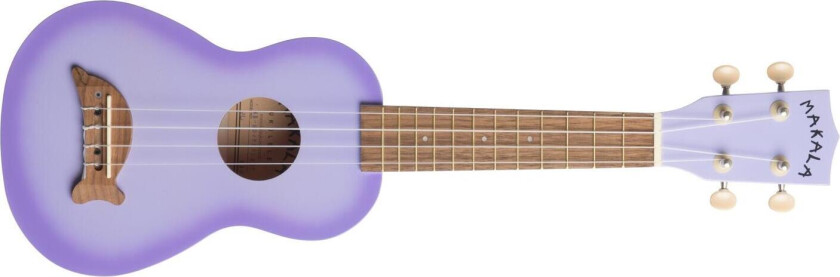 Makala Dolphin Mk-Sd-Plburst Purple Burst Soprano Ukulele Med Bag