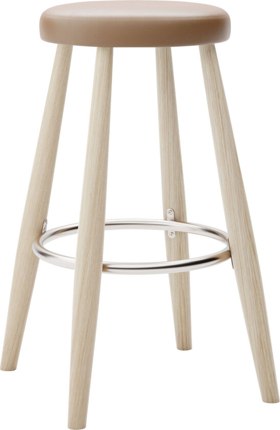 Ch58 Low Stool, Tvålad Ek, Lädergrupp C Sif - 91