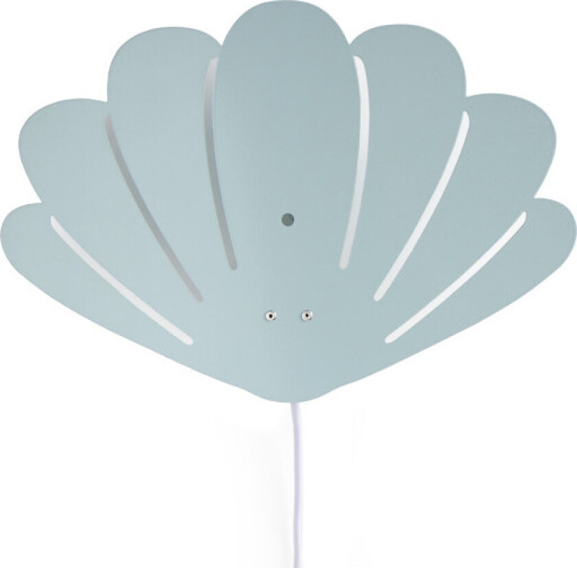 Vegglampe Mussel 22x32 cm, lyseblå