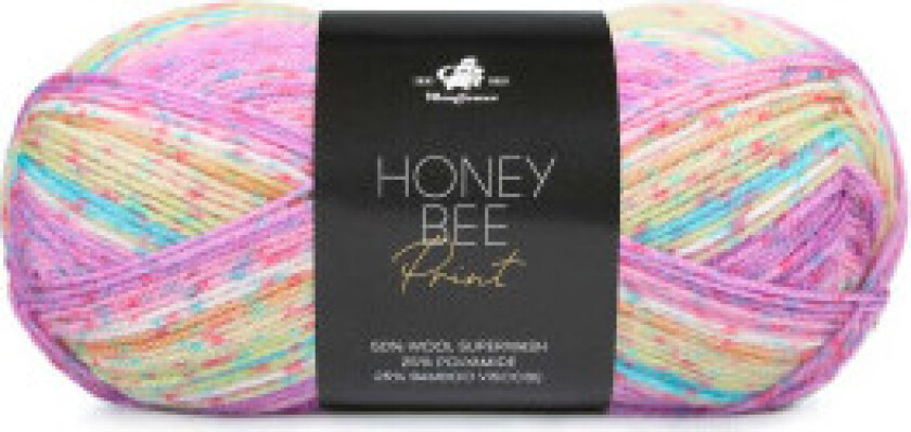 Honeybee Print Garn 1019 Jewel