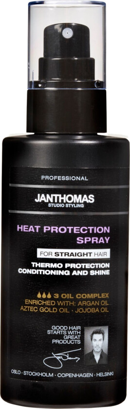 Jan Thomas varmebeskyttende spray for rett hår