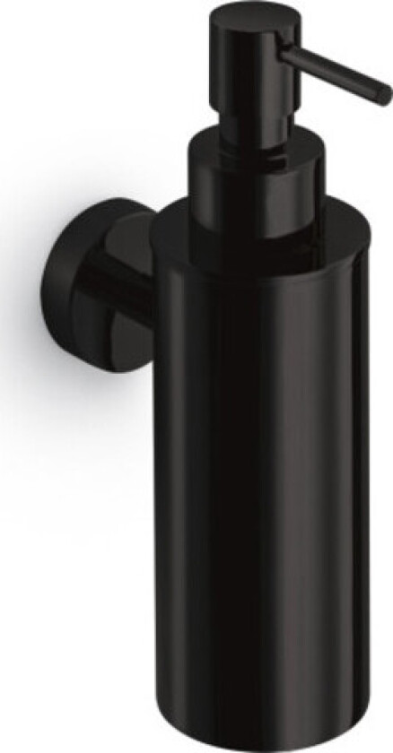 Matt sort såpedispenser for veggmontering