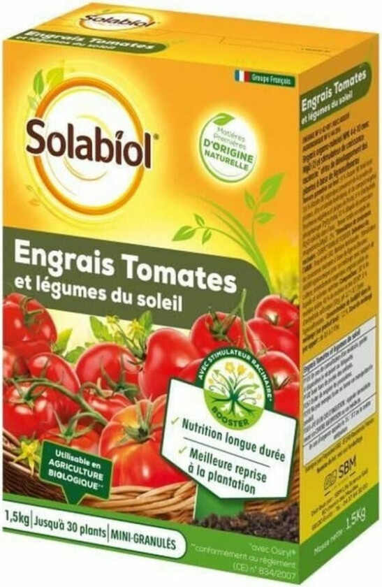 Gjødsel Solabiol Sotomy15 Tomat Belgvekster 1,5 kg