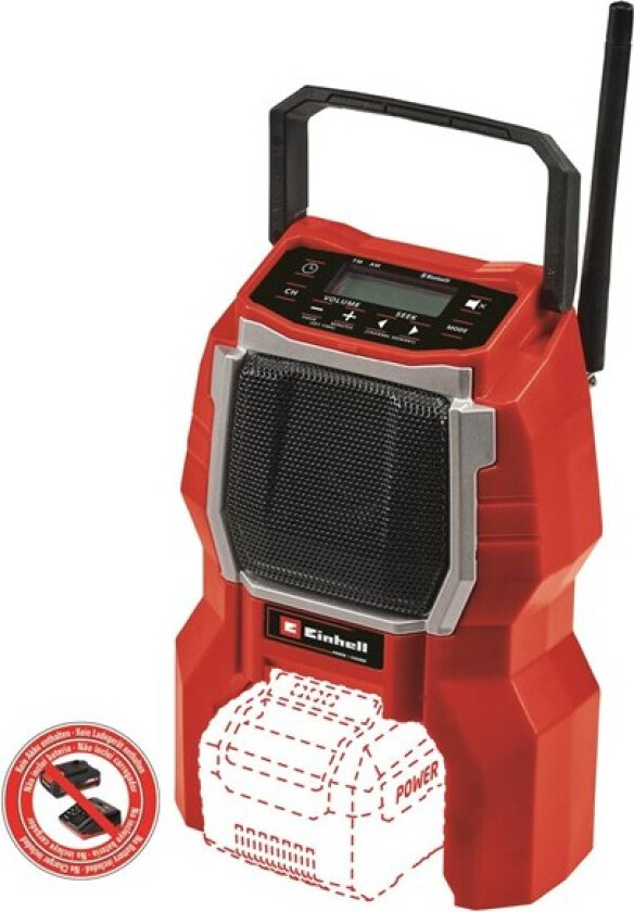 TC-RA 18 Li batteridrevet radio u/batteri og lader