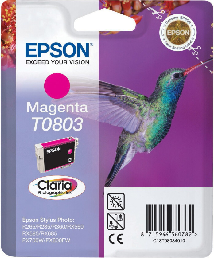 blekkpatron Claria T0803 Magenta