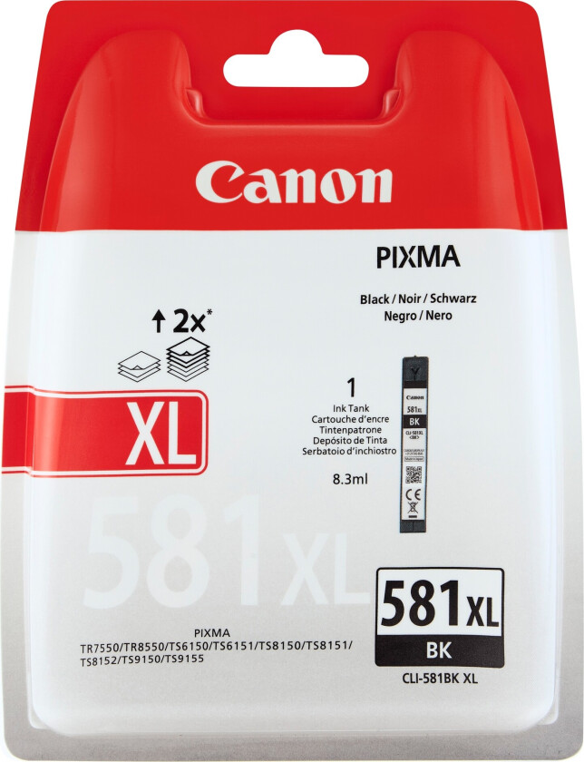 blekkpatron CLI-581XL Sort